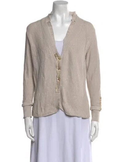 Pre-owned Rani Arabella V-neck Sweater In Neutral