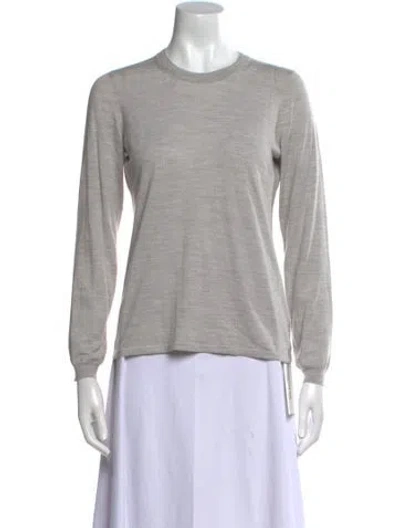 Pre-owned Rani Arabella Wool Crew Neck Sweater In Gray