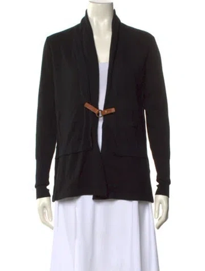 Pre-owned Rani Arabella Wool V-neck Sweater In Black