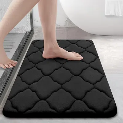 Rankss Memory Bath Mat Rug Home Decor Accessories In Black