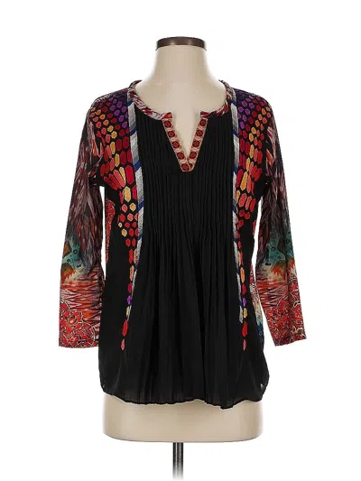 Pre-owned Ranna Gill 3/4 Sleeve Blouse In Black