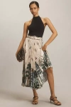 Ranna Gill Aria Pleated Midi Skirt In Multicolor