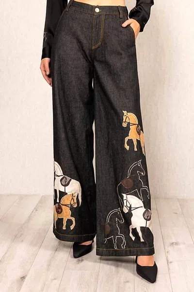 Ranna Gill Aster Fable Wide Leg Jeans In Black