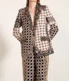 Ranna Gill Aurora Knotch Collar Jacket In Brown