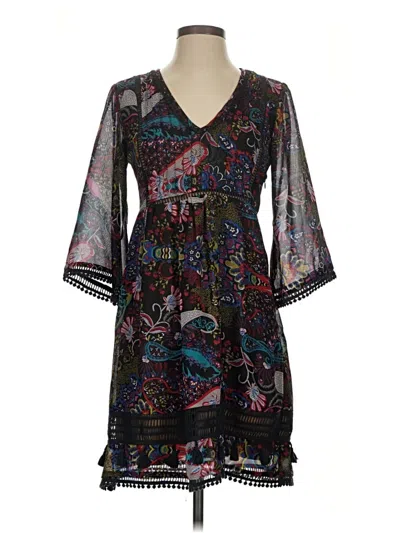 Pre-owned Ranna Gill Casual Dress In Black