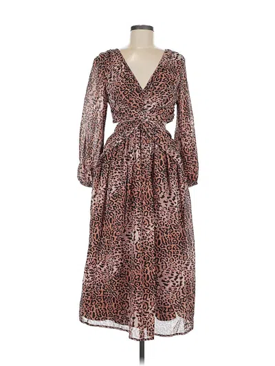 Pre-owned Ranna Gill Casual Dress In Brown