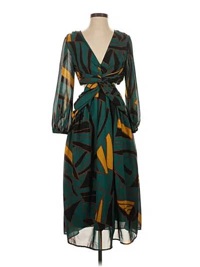 Pre-owned Ranna Gill Casual Dress In Green