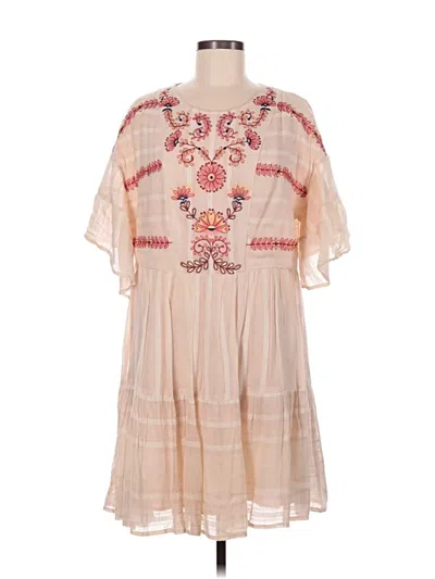 Pre-owned Ranna Gill Casual Dress In Tan