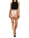 Ranna Gill Cecila Shorts In Black & Apricot In Multi