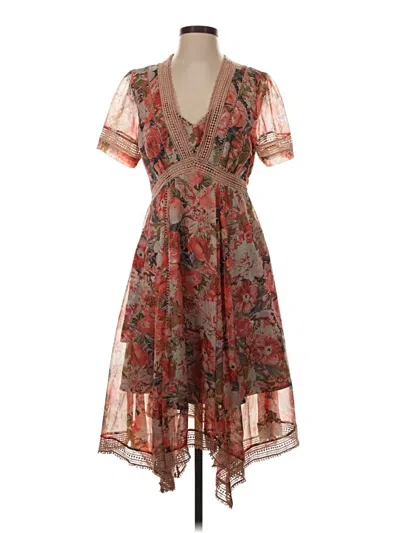 Pre-owned Ranna Gill Cocktail Dress In Brown