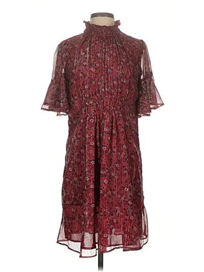 Pre-owned Ranna Gill Cocktail Dress In Burgundy