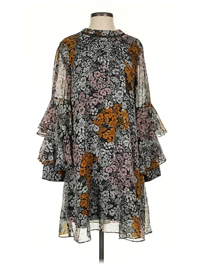 Pre-owned Ranna Gill Cocktail Dress In Gray