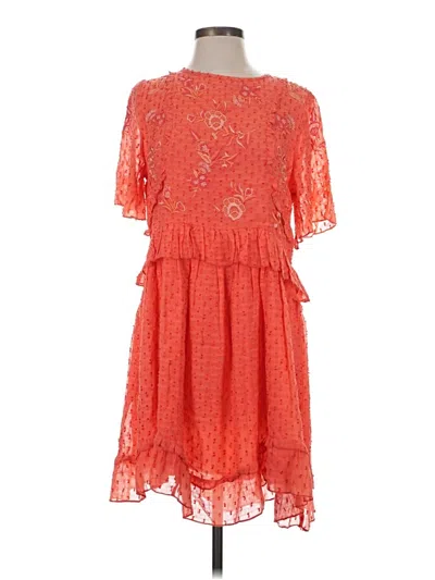 Pre-owned Ranna Gill Cocktail Dress In Orange