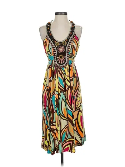 Pre-owned Ranna Gill Cocktail Dress In Yellow