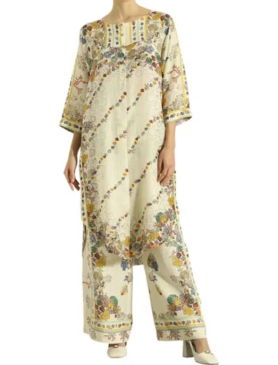 Ranna Gill Dara Tunic Midi Dress In Multi