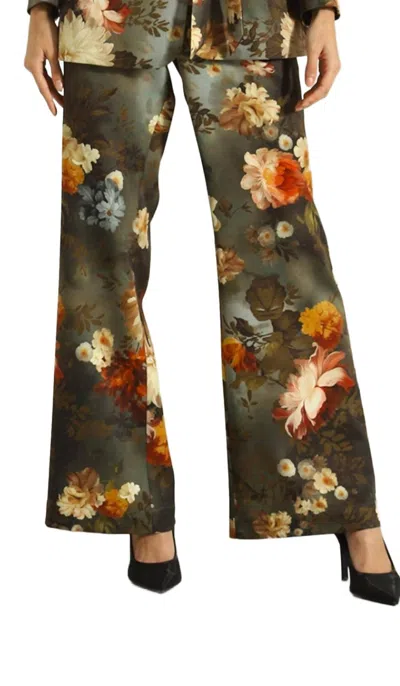 Ranna Gill Floral Pants In Green