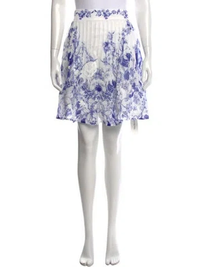 Pre-owned Ranna Gill Floral Print Mini Skirt In Multicolor