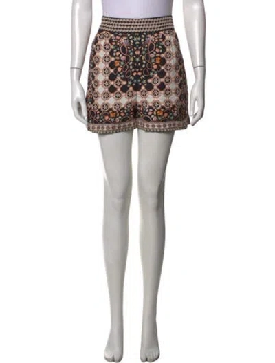 Pre-owned Ranna Gill Linen Mini Shorts In Multicolor