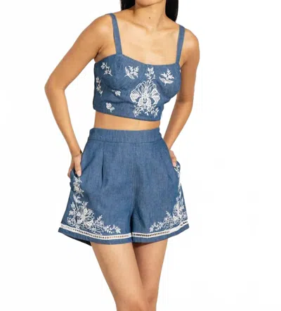 Ranna Gill Mia Shorts In Ocean Blue