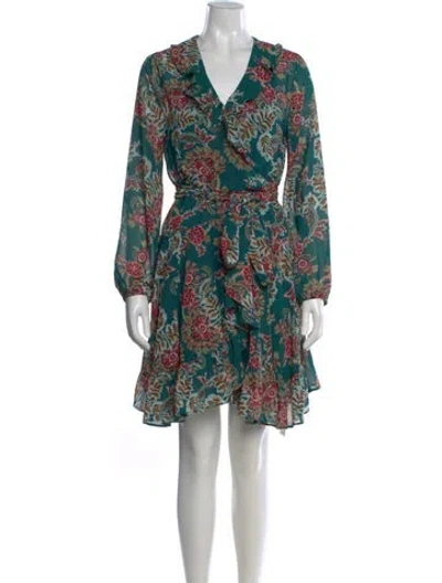 Pre-owned Ranna Gill Paisley Print Mini Dress In Green