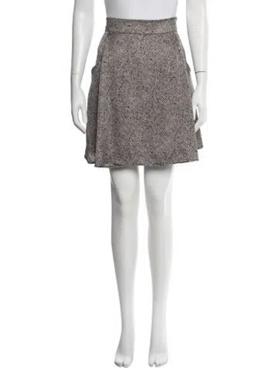 Pre-owned Ranna Gill Patterned Mini Skirt In Multicolor