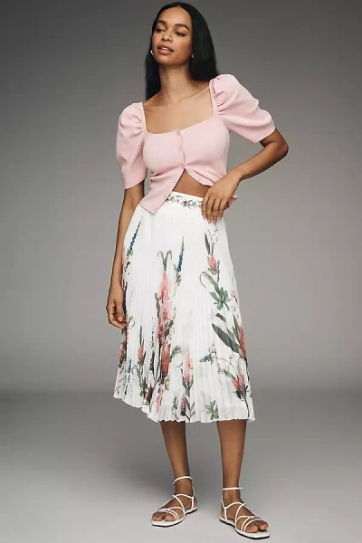 Ranna Gill Pleated Midi Skirt In Multi