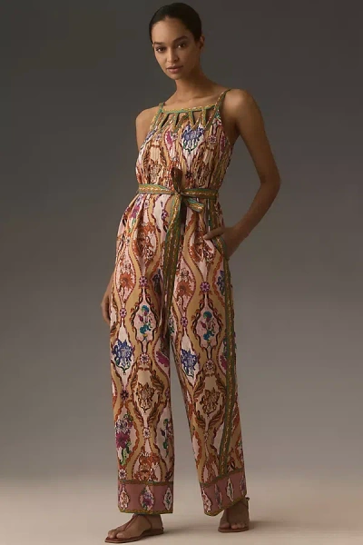 Ranna Gill Printed Cutout Jumpsuit In Multicolor