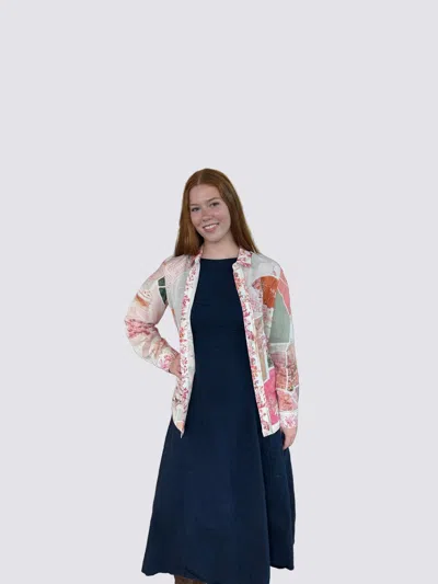 Ranna Gill Riva Buttondown Shirt In Rose Globe In Blue