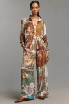 Ranna Gill Santa Fe Printed Wide Leg Pants In Animal Print