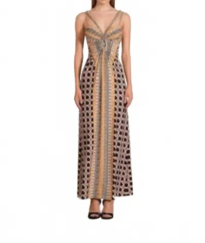 Ranna Gill Siera Corded Maxi Dress In Multi Color