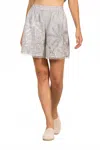 Ranna Gill Sigrid Shorts In Grey & White In Multi