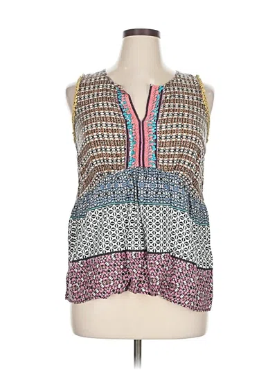 Pre-owned Ranna Gill Sleeveless Blouse In Blue