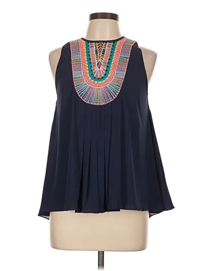 Pre-owned Ranna Gill Sleeveless Blouse In Blue