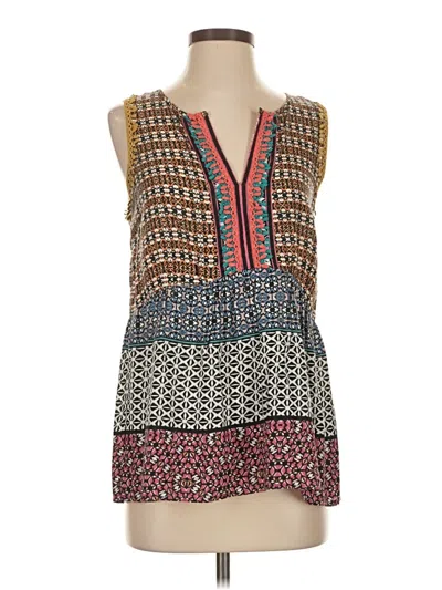 Pre-owned Ranna Gill Sleeveless Blouse In Brown