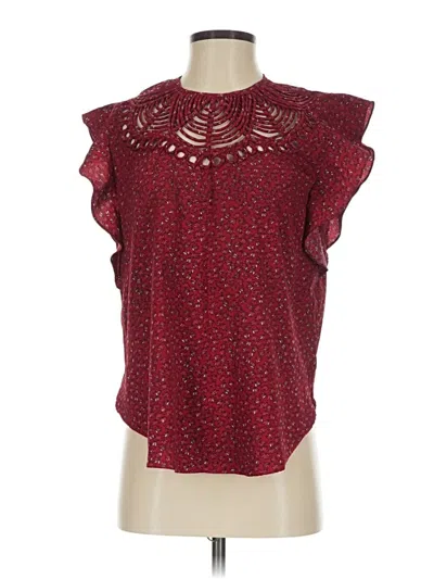 Pre-owned Ranna Gill Sleeveless Blouse In Burgundy
