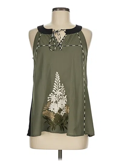 Pre-owned Ranna Gill Sleeveless Blouse In Green