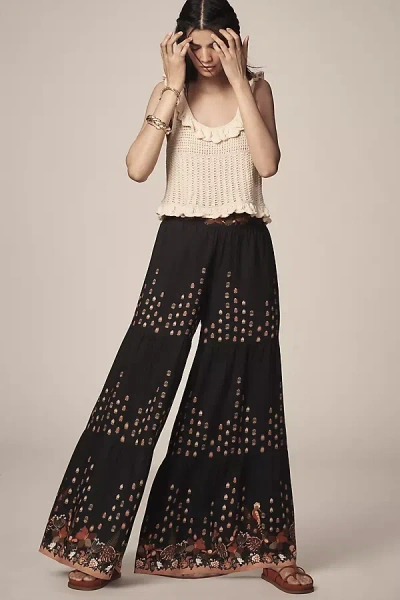 Ranna Gill Tiered Wide-leg Pants In Multicolor