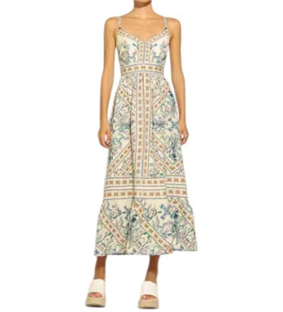 Ranna Gill Ula Ruched Handkerchief Dress In Multicolor