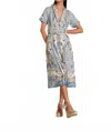 Ranna Gill Vega Midi Shirt Dress In Sky Blue In Gray