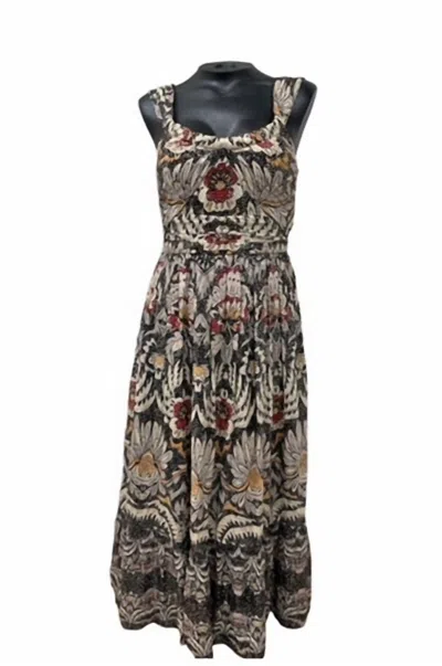 Ranna Gill Wide Strap Tiny Sequin Dress In Floral Sequin In Multi