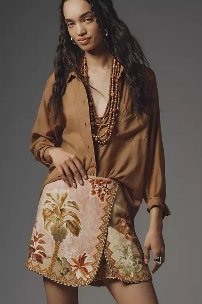 Ranna Gill Wrap Skort In Brown