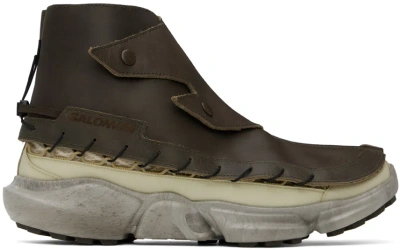 Ranra Beige Salomon Edition Skor Sneakers In Bleached Sand/alfalf