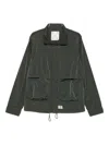 Ranra Button-fastening Patch-pocket Shirt Jacket In Green