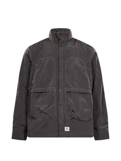 Ranra Contrast-stitch High-neck Jacket In Animal Print