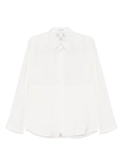 RANRA CRINKLED-FINISH SHIRT