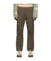 Ranra Elastic Drawstring Casual Pants In Brown