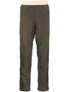 Ranra Elastic Drawstring Casual Pants In Grün