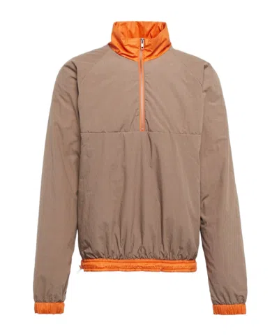 Ranra Hlaup Half-zip Jacket In Brown