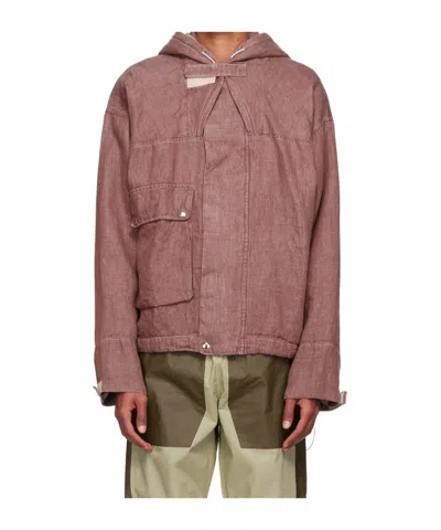 Ranra Hooded Casual Jacket In Pink