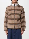 Ranra Checked Teddy Jacket In Brown